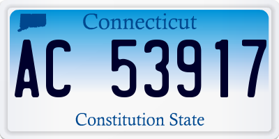 CT license plate AC53917