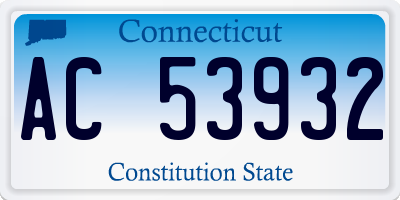 CT license plate AC53932