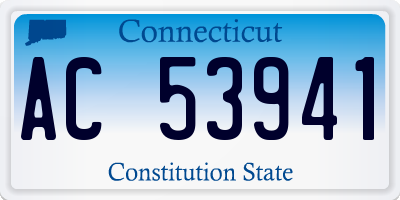 CT license plate AC53941