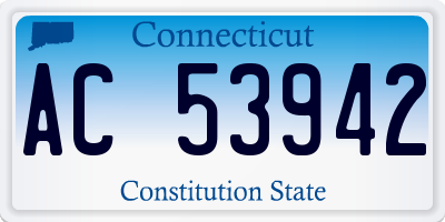 CT license plate AC53942
