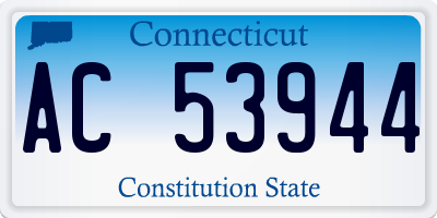 CT license plate AC53944
