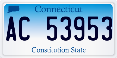 CT license plate AC53953