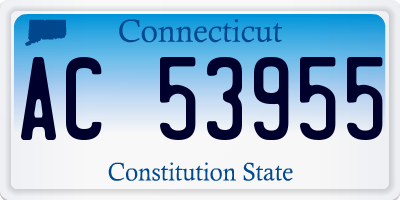 CT license plate AC53955