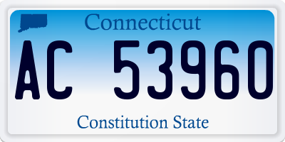 CT license plate AC53960