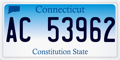 CT license plate AC53962