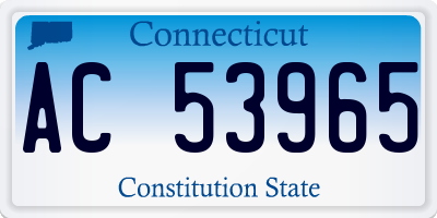 CT license plate AC53965