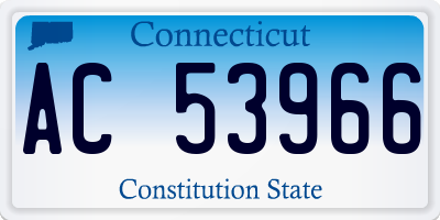 CT license plate AC53966