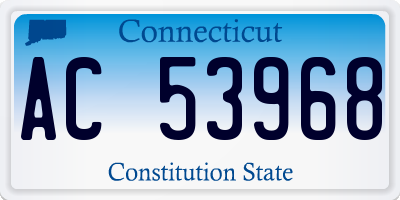 CT license plate AC53968