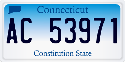 CT license plate AC53971