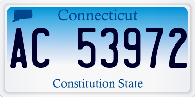 CT license plate AC53972
