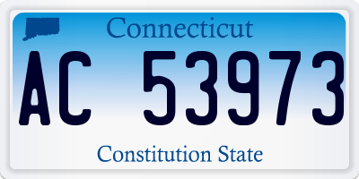 CT license plate AC53973