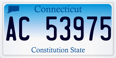 CT license plate AC53975