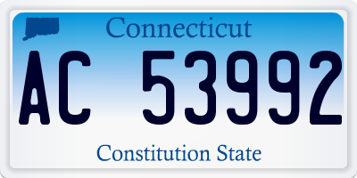 CT license plate AC53992