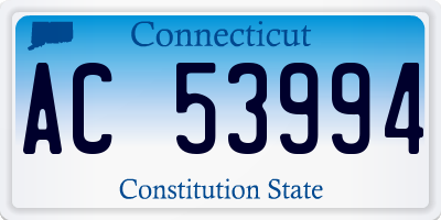 CT license plate AC53994