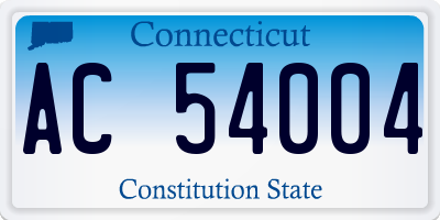 CT license plate AC54004