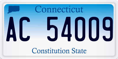 CT license plate AC54009