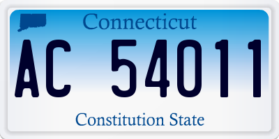 CT license plate AC54011