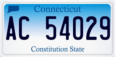 CT license plate AC54029