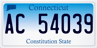 CT license plate AC54039