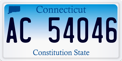 CT license plate AC54046