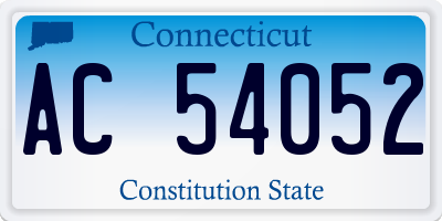 CT license plate AC54052