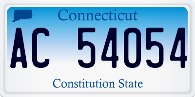 CT license plate AC54054