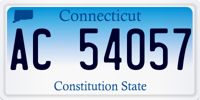 CT license plate AC54057