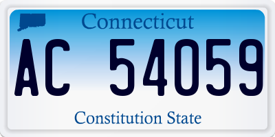 CT license plate AC54059