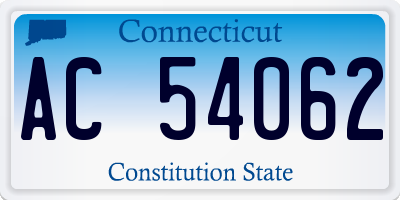 CT license plate AC54062