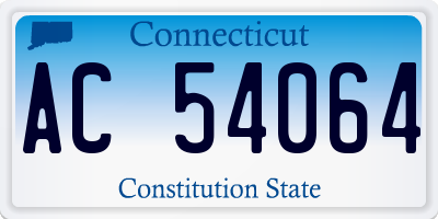 CT license plate AC54064