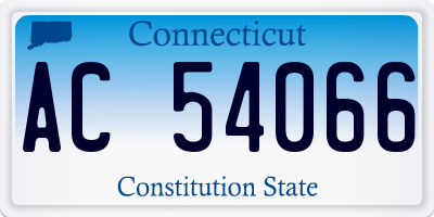 CT license plate AC54066