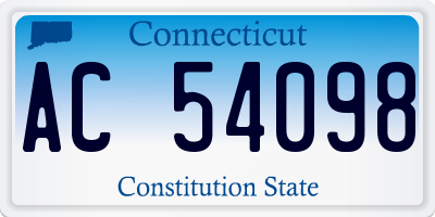 CT license plate AC54098