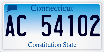 CT license plate AC54102