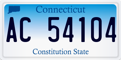 CT license plate AC54104