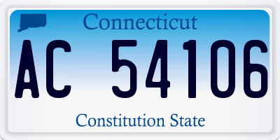 CT license plate AC54106