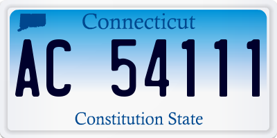 CT license plate AC54111