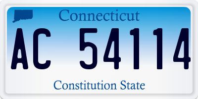 CT license plate AC54114