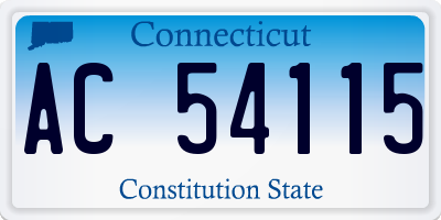 CT license plate AC54115