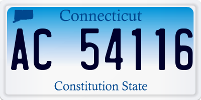 CT license plate AC54116
