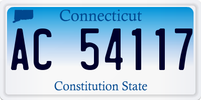 CT license plate AC54117