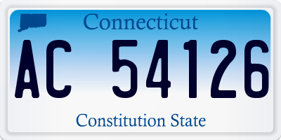 CT license plate AC54126