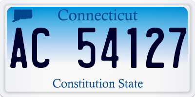 CT license plate AC54127