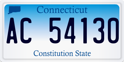 CT license plate AC54130