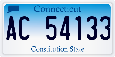 CT license plate AC54133