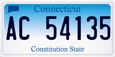 CT license plate AC54135