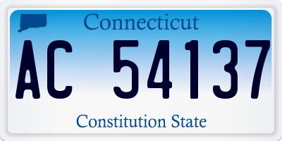 CT license plate AC54137