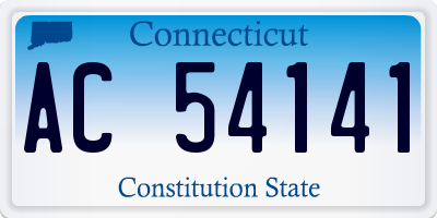 CT license plate AC54141