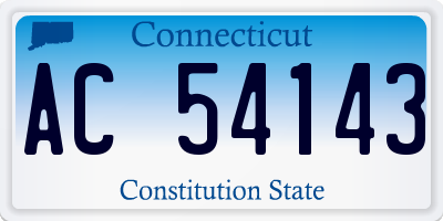 CT license plate AC54143