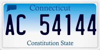 CT license plate AC54144