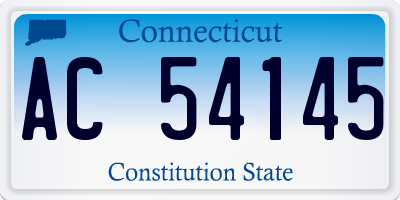 CT license plate AC54145